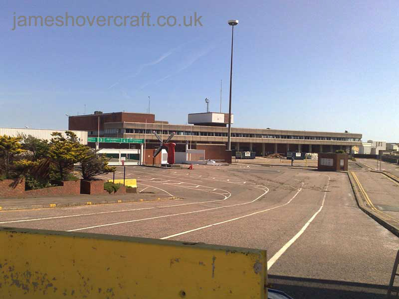 Dover Hoverport being demolished, June 2009 - Barricaded off, the old multi-million pound Dover Western Docks Hoverport building, devoid of any identifiable logos (credit: James Rowson).